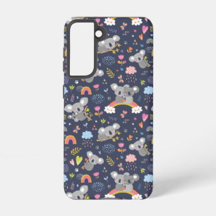 Koala Rainbow Love Pattern Samsung Galaxy Hoesje