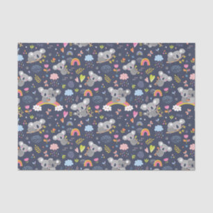 Koala Rainbow Love Pattern Tissuepapier