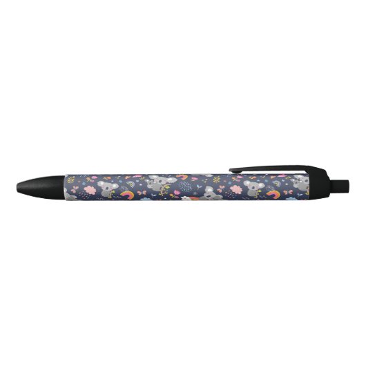 Koala Rainbow Love Pattern Zwarte Inkt Pen (Bovenkant)
