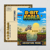 Koala, Retro 8-Bit Pixelkunst Briefkaart (Voorkant / Achterkant)