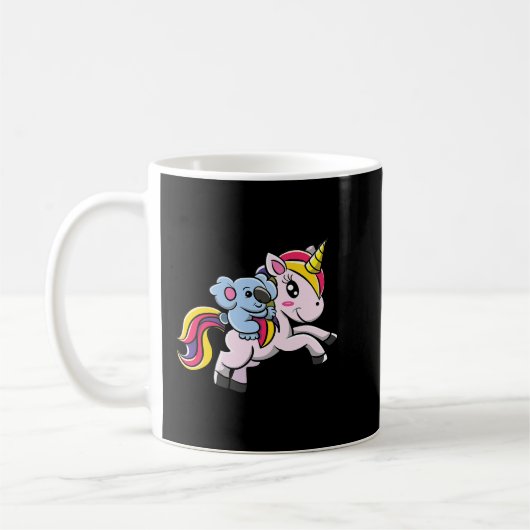 Koala Riding Magical Unicorn Australia Love Aussie Koffiemok (Links)