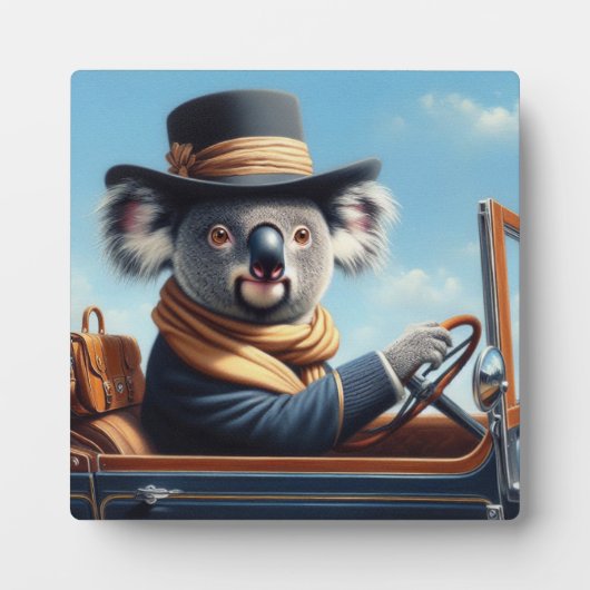 Koala Rijden Fotoplaat (Voorkant)