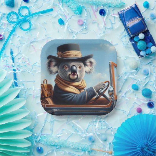 Koala Rijden Papieren Bordje (Feest)