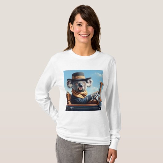 Koala Rijden T-shirt (Voorkant volledig)
