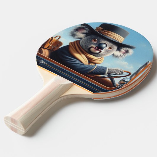 Koala Rijden Tafeltennisbatje (Voorkant Gekanteld)