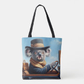 Koala Rijden Tote Bag (Achterkant)