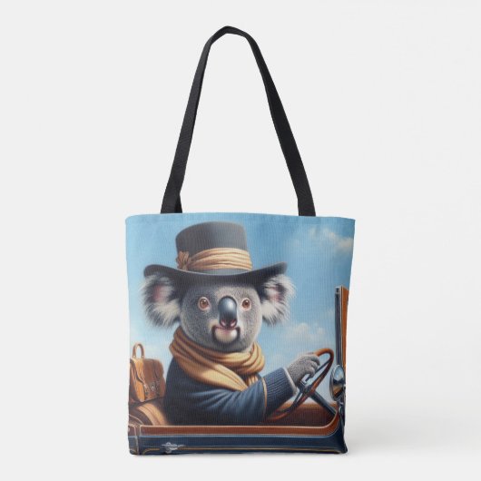Koala Rijden Tote Bag (Achterkant)
