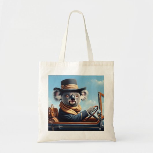Koala Rijden Tote Bag (Voorkant)