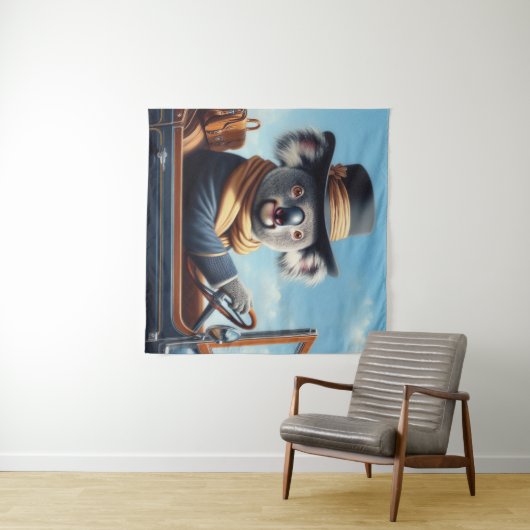 Koala Rijden Wandkleed (In Situ (horizontaal))