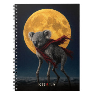 Koala Rode Sjaal gotische Surreal Notitieboek