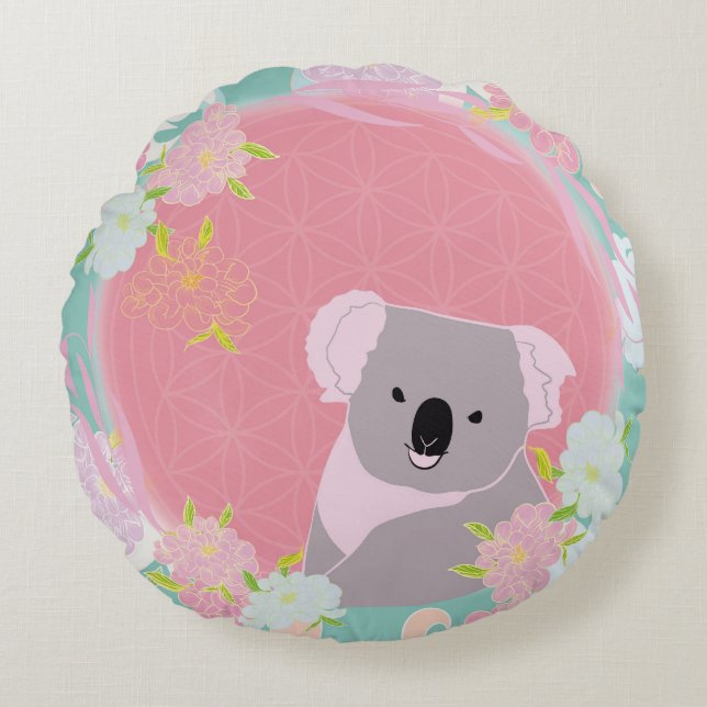 koala rond kussen (Voorkant)