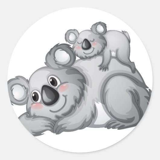 Koala Ronde Sticker (Voorkant)