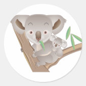 Koala Ronde Sticker (Voorkant)