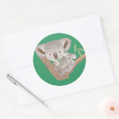 Koala Ronde Sticker (Envelop)