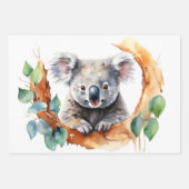 Koala rust in Waterverf Bushland Inpakpapier Vel (Voorkant 2)