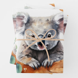 Koala rust in Waterverf Bushland Inpakpapier Vel