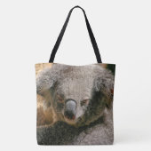 Koala Rustend Tegen Boomstam Tote Bag (Achterkant)