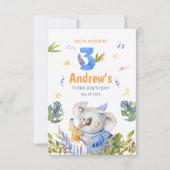 Koala Safari Animals, Koala Birthday Kaart (Voorkant)