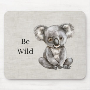 Koala Safari Dier Nep Linnen Muismat