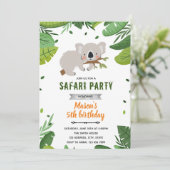 Koala safari dierentuin uitnodiging (Staand voorkant)
