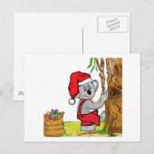 Koala Santa Feestdagenkaart (Voorkant / Achterkant)