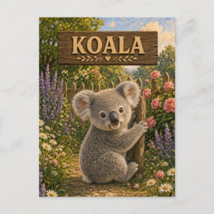 Koala Schattig Baby Verhalenboek Nursery Dier Briefkaart