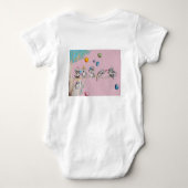 Koala Schattig Eerste Verjaardag pastel Roze Aquar Romper (Achterkant)