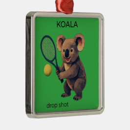 Koala - Schattige Australische Tennisspeler Metalen Ornament