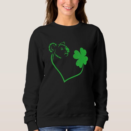 Koala Shamrock Heart C Leaf St Patrick's Day Trui (Voorkant)