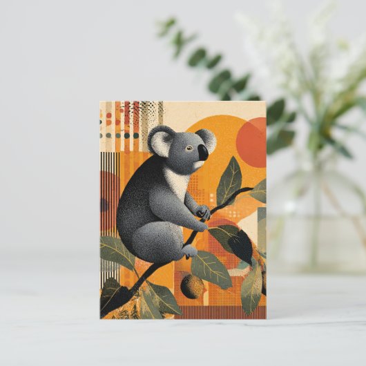 Koala Sitting in a Tree Briefkaart (Staand voorkant)