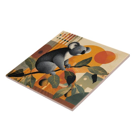 Koala Sitting in a Tree Tegeltje (Zijkant)