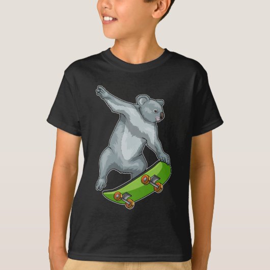 Koala Skater Skateboard Sport T-shirt (Voorkant)
