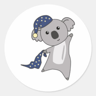 Koala Sleepyhead Koalas Cute Animals Ronde Sticker