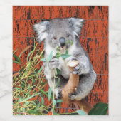 Koala Snack Time Label Set Wijn Etiket (Enkel label)