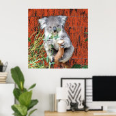 Koala Snack Time Poster (Thuiskantoor)