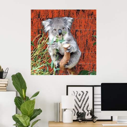 Koala Snack Time Poster (Thuiskantoor)