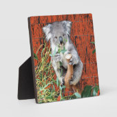 Koala Snack Time Table Top Plaque Fotoplaat (Voorkant)