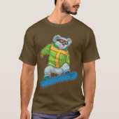 Koala Snowboarder Snowboard T-shirt (Voorkant)