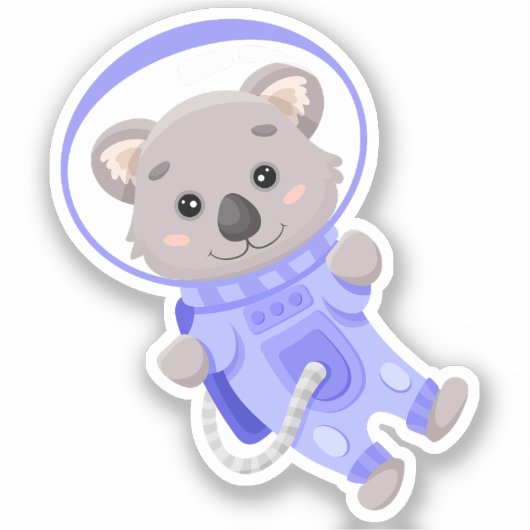 Koala Space Astronaut Sticker (Voorkant)