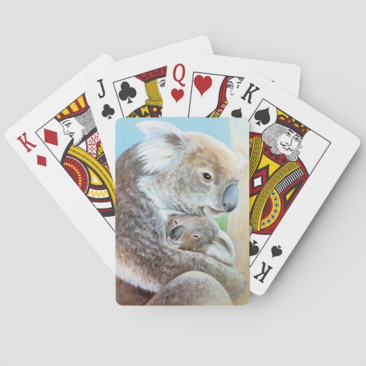 Koala speelkaarten in fijne kunst uitgevoerde (Achterkant)