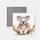 Koala speels Schattig leuk dier kleurrijk vrolijk Magneet (Voorkant / Achterkant)