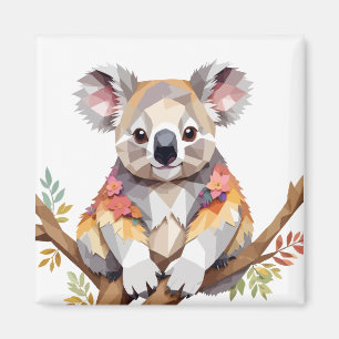 Koala speels Schattig leuk dier kleurrijk vrolijk Magneet