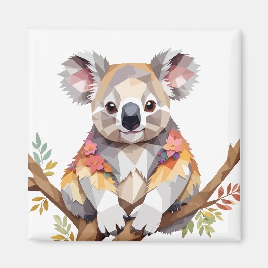 Koala speels Schattig leuk dier kleurrijk vrolijk Magneet (Voorkant)