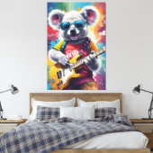 Koala speelt gitaar, rock graffiti canvas afdruk (Insitu (Slaapkamer))