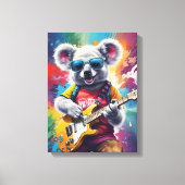 Koala speelt gitaar, rock graffiti canvas afdruk (Voorkant)