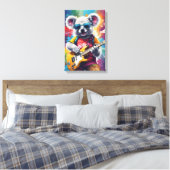 Koala speelt gitaar, rock graffiti canvas afdruk (Insitu (Slaapkamer))