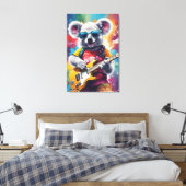 Koala speelt gitaar, rock graffiti canvas afdruk (Insitu (Slaapkamer))