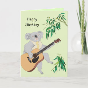 Koala spelen gitaar - Wenskaart Kaart