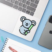 Koala Sticker (Laptop met iPhone)