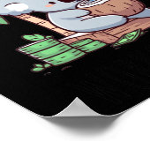 Koala-Sticker met levend inkomen Poster (Hoek)